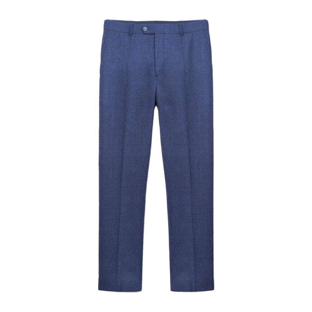 Lambretta Mens Spencer Checked Suit Trousers / Navy